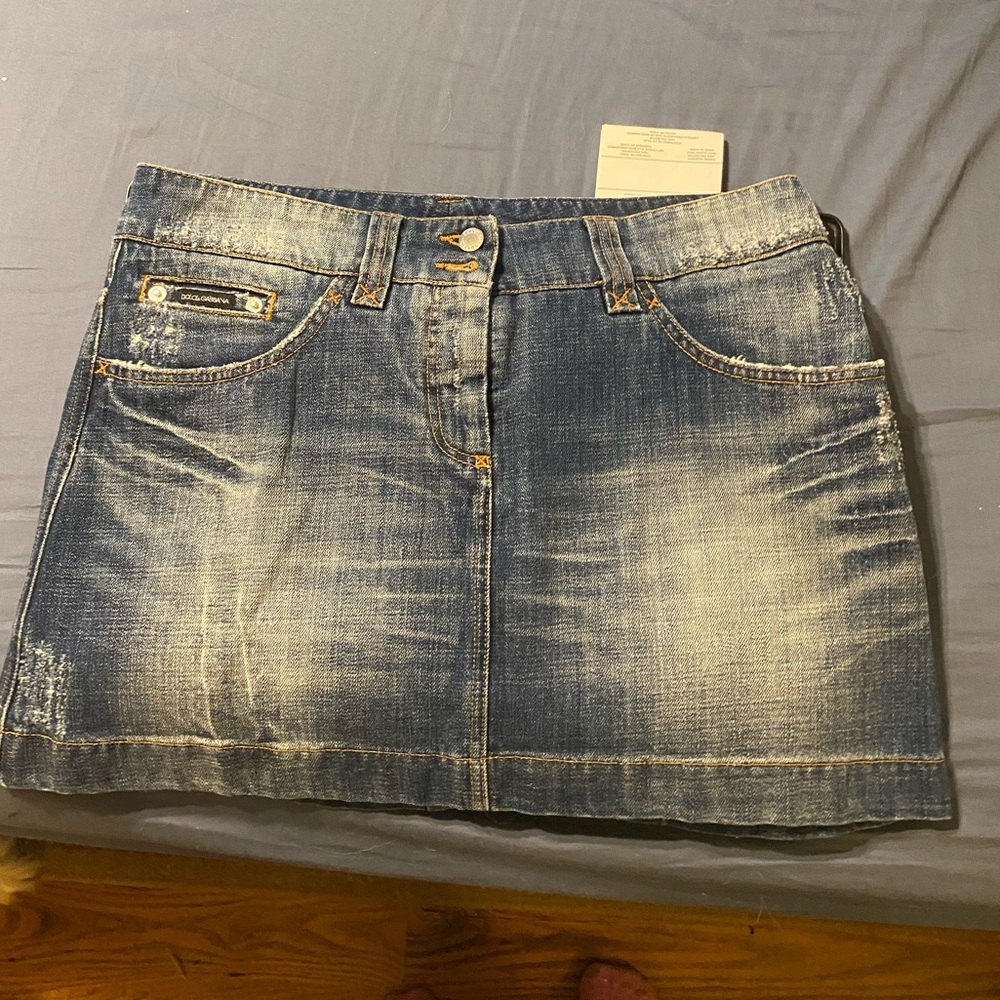 Dolce & Gabbana Denim mini skirt Sz 10 - Not DG